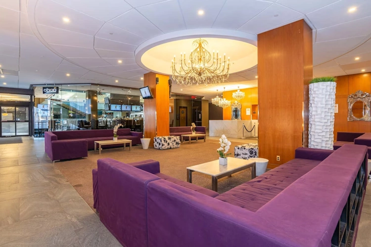 Sandman Signature Edmonton Downtown Hotel lobby.webp